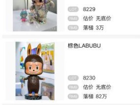 全球唯一一只！一款初代LABUBU以108万元拍卖成交