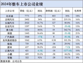三家中国汽车制造商净利超百亿，只有一家公司由盈转亏