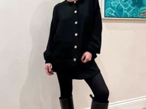 露易丝·汤普森（Louise Thompson）的“温暖舒适”针织套裙立刻成为一件时髦的衣服