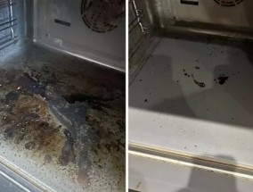 我用一种3英镑的产品清洁了我的烤箱——它溶解了一层结块的污垢