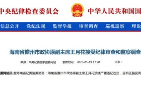 王月花涉嫌严重违纪违法，接受审查调查