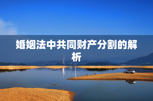 婚姻法中共同财产分割的解析