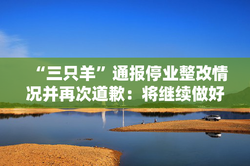 “三只羊”通报停业整改情况并再次道歉：将继续做好退赔工作