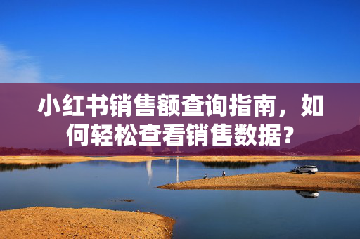 小红书销售额查询指南，如何轻松查看销售数据？