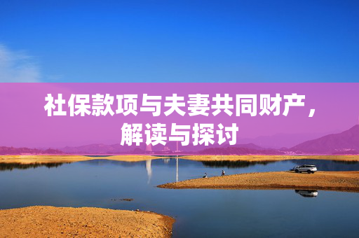 社保款项与夫妻共同财产，解读与探讨