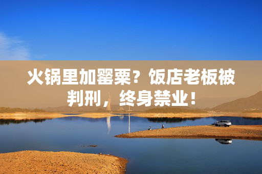 火锅里加罂粟？饭店老板被判刑，终身禁业！