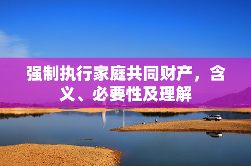 强制执行家庭共同财产，含义、必要性及理解