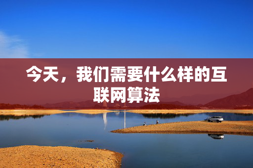 今天，我们需要什么样的互联网算法