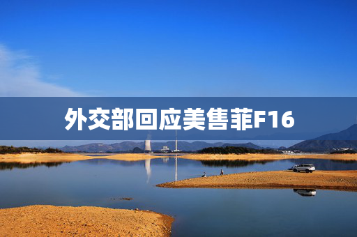 外交部回应美售菲F16