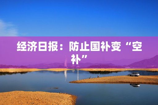 经济日报：防止国补变“空补”