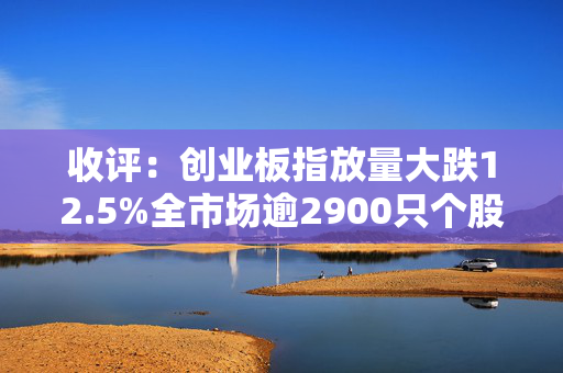 收评：创业板指放量大跌12.5%全市场逾2900只个股跌停