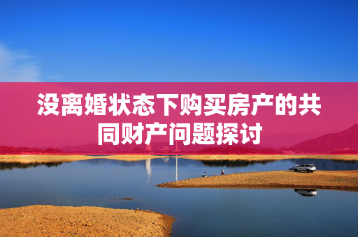 没离婚状态下购买房产的共同财产问题探讨