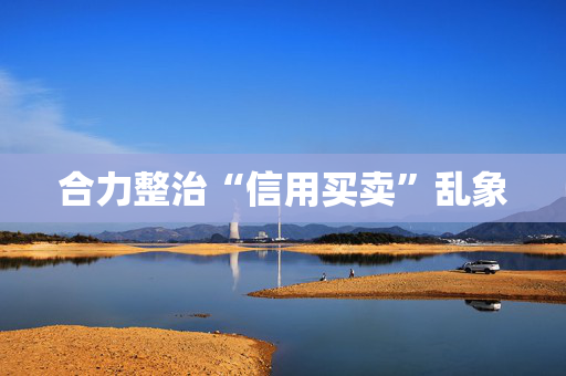 合力整治“信用买卖”乱象