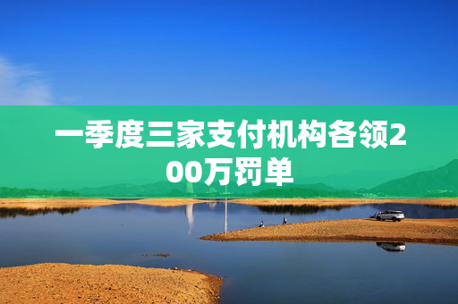 一季度三家支付机构各领200万罚单