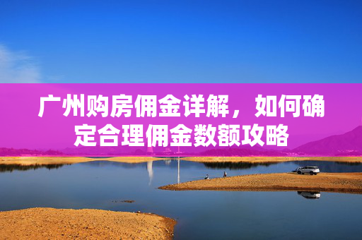 广州购房佣金详解，如何确定合理佣金数额攻略