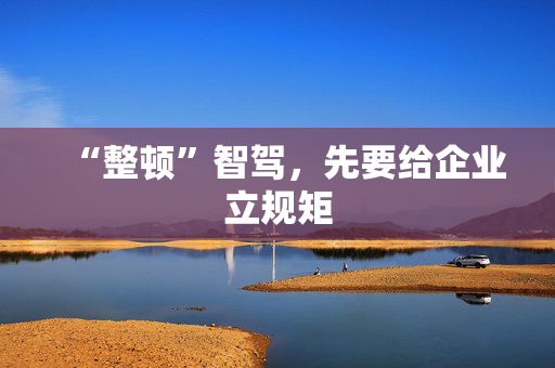 “整顿”智驾，先要给企业立规矩