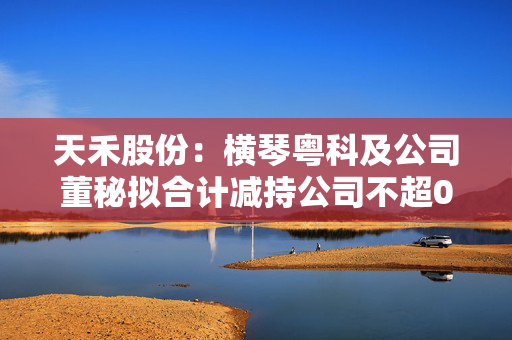 天禾股份：横琴粤科及公司董秘拟合计减持公司不超0.37%股份
