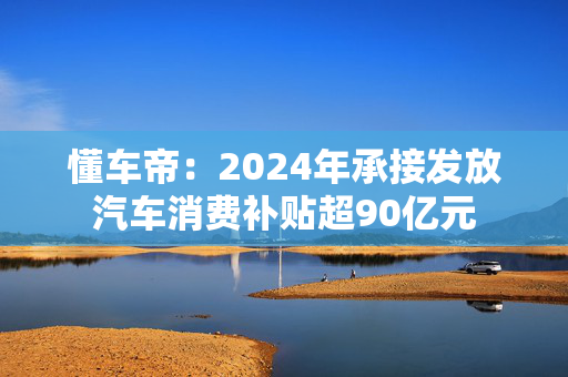 懂车帝：2024年承接发放汽车消费补贴超90亿元