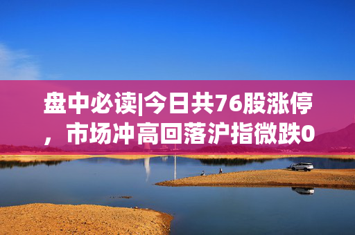 盘中必读|今日共76股涨停，市场冲高回落沪指微跌0.07%，电力股集体大涨