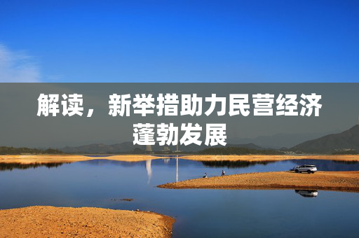 解读，新举措助力民营经济蓬勃发展