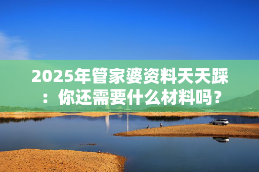 2025年管家婆资料天天踩：你还需要什么材料吗？