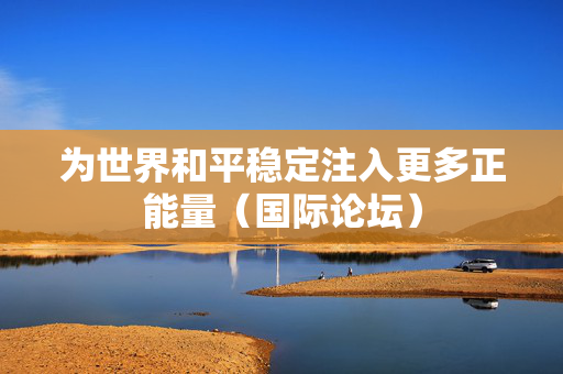 为世界和平稳定注入更多正能量（国际论坛）