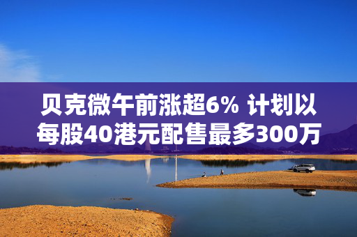 贝克微午前涨超6% 计划以每股40港元配售最多300万新H股