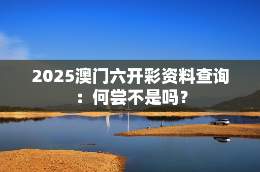 2025澳门六开彩资料查询：何尝不是吗？