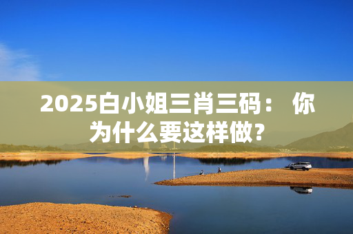 2025白小姐三肖三码： 你为什么要这样做？