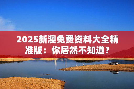 2025新澳免费资料大全精准版：你居然不知道？