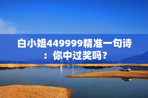 白小姐449999精准一句诗：你中过奖吗？