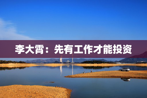 李大霄：先有工作才能投资