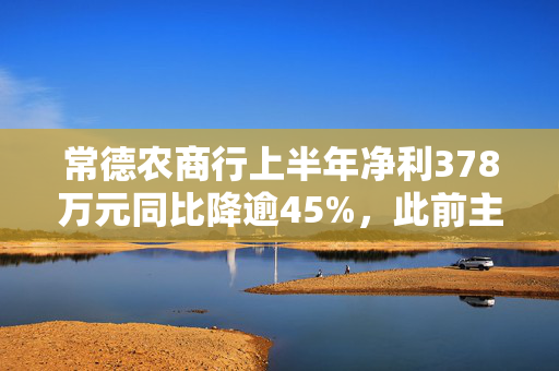 常德农商行上半年净利378万元同比降逾45%，此前主体信用评级遭下调