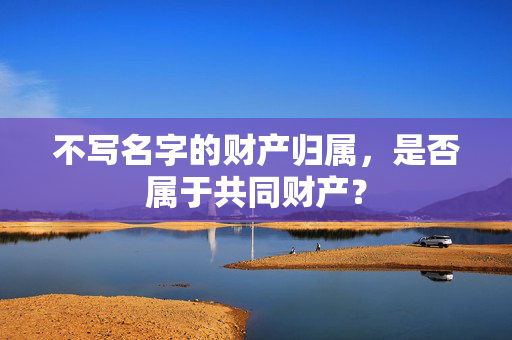 不写名字的财产归属，是否属于共同财产？