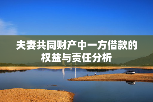 夫妻共同财产中一方借款的权益与责任分析